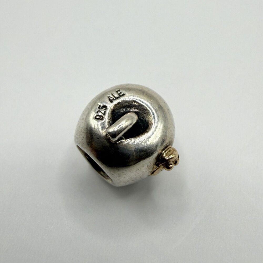 Pandora 925 Sterling Silver Charm Lot Swan Elephant Apple Worm 10.5g - Picture 6 of 8